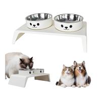 Comedero Gato Elevado, Comedero Perro Acero Inoxidable, Comederos,Cuenco Gato Antivómitos, Comederos y Bebederos para Gatos y Perros