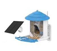 Comedero Inteligente para pájaros PNI MyBird PT035 con cámara Wi-Fi de 4MP y Panel Solar de 3W, depósito de Comida de 2l