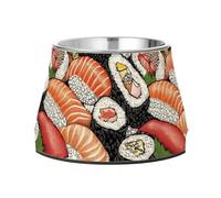 Comedero japonés de sushi real para perros, cuenco mejorado de acero inoxidable para mascotas pequeñas y fatiga