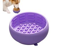 Comedero lento | Cuenco interactivo de silicona con parte inferior antideslizante, comedero lento para perros pequeños, para enriquecer y nutrir a las mascotas