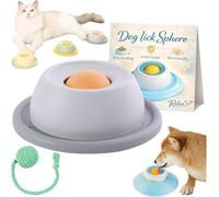 Comedero Lento de Silicona para Perros y Gatos, comedero con Ventosa, comedero Interactivo para Perros con Bola giratoria integrada para futte líquido y semihúmedo