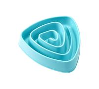 Comedero lento para gatos, cuenco triangular para comer lentamente, cuencos portátiles con almohadilla antideslizante, cómodo comedero para perros con protección antiasfixia,