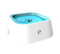 Comedero Lento para Gatos y Perros, Bebedero Antideslizante de 1,5L, Dispensador de Agua para Viaje y Hogar - Previene Salpicaduras, Diseño Flotante Ajustable, Ideal para Mascota (Azul)