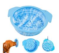 Comedero Lento para Perros, Comederos Perro Lento, Gato Alimentación Lenta para Mascotas, Comedero Perro Antivoracidad, Antideslizante Slow Feeder Dog Bowl, Silicona, 1 Pieza, Azul