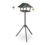 Comedero pajaros Casa para gorriones 4,3 kg Gris Comedero para aves de madera