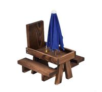 Comedero para ardillas resistente a la intemperie con paraguas rojo, disfruta viendo la vida silvestre mientras cenan en tu patio (negro)