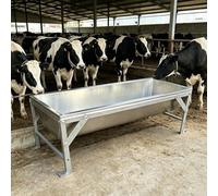 Comedero para Cerdos Comedero Heno Ganado Antidesperdicio, Equipo Alimentación Alta Capacidad Corral Pastoreo, Bebedero Caballos Pastizales Soporte Acero(200x45xH45cm/78.7x17.7x17.7in)