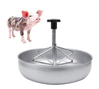 Comedero para cerdos, de acero inoxidable, con barra de surcos de plástico, para lechones, perros y gatos