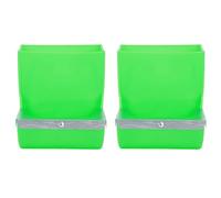 Comedero para Conejos de 13,5 cm, Comedero para Animales, Juego de 2 Piezas, Equipo para Crianza - Material ABS Duradero, Fácil de Limpiar y Montar en Jaulas