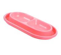 Comedero para Gatos Doble Cuenco y Foso de Agua Rosa de PP