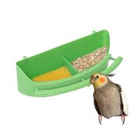 Comedero para jaula de pájaros, bandeja de alimentación para jaulas | Alimentador extraíble para gorriones y pájaros pequeños, cuenco de agua de plástico transparente duradero para alimentación de