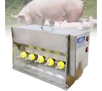 Comedero para lechones con múltiples tetinas, estación de lactancia de acero inoxidable para una alimentación eficiente de lechones y corderos pequeños