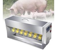 Comedero para lechones con múltiples tetinas, estación de lactancia de acero inoxidable para una alimentación eficiente de lechones y corderos pequeños