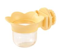 Comedero para loros, 7,3 x 5,5 x 5 cm, cuenco de comida para pájaros con abrazadera, plato de alimentación, taza de gallinero, sin ángulos muertos, accesorio montado en jaula para el hogar, tienda de