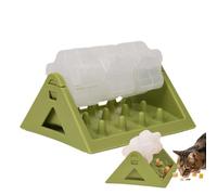 Comedero para Mascotas, Comedero de Comida Lenta for Perros, Juguete Interactivo Entrenamiento con dispensador golosinas, comedero Lento Ajustable y Giratorio(Green)