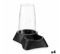 Comedero para Mascotas Mascow Negro Polipropileno 3,5 L 21,5 x 32,5 x 32,5 cm Dispensador (4 Unidades)