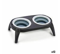 Comedero para Mascotas Mascow Negro Silicona Plástico Plegable 9 x 39 x 9 cm (12 Unidades)