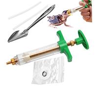 Comedero para pájaros bebé Kit de alimentación para pájaros bebé 6 unids/Set 20 ml alimentación de con Manguera y cucharas Dispositivo de Mano con Escala y Tornillo de posicionamiento