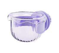 Comedero para pájaros con abrazadera, cuenco pequeño para loros, periquitos, tortolitos, guacamayos, chinchillas, taza de alimentación montada en jaula, color morado