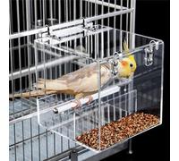 Comedero para pájaros sin ensuciar para jaula, comedero automático para pájaros para jaula, comedero acrílico sin derrames para periquitos, loros, cacatúas, tortolitos, canarios, pinzones, jaula,