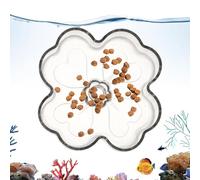 Comedero para peces, cuenco de alimentación en forma de flor con ventosa para acuario, recipiente para piensos para estanques de peces y acuarios, para tortugas, peces ornamentales, agua dulce y agua