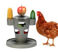 Comedero para Pequeñas y Grandes Gallinas - Snack Tower para Aves de Corral - Comedero Interactivo y Entretenido para Gallinas