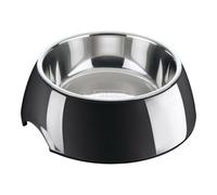 Comedero para Perro Hunter Melamina Acero Inoxidable Negro 160 ml (14,5 x 14,5 x 7 cm)