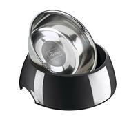 Comedero para Perro Hunter Negro 1,4 L Acero Inoxidable