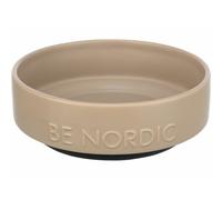 TRIXIE Bebedero para Perros de cerámica BE Nordic, 1200 ml, Moderno, para Perros Grandes, diámetro de 18 cm, Cuenco de cerámica con Goma Antideslizante - 24527