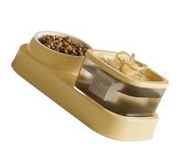 Comedero para perros 2 en 1, cuenco de agua para gatos, suministros de doble tazón, alimentadores para mascotas, alimentación automática, comedero de circulación automática para gatos y dispensador de