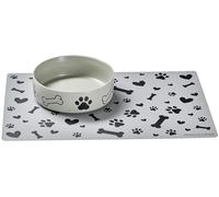 Comedero para Perros con Base para comedero Mika Dog | Gris | 850 ml