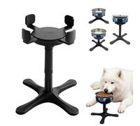 Comedero para perros elevado, cuenco elevado para perros, 3 alturas y ángulo inclinado, soporte para perros, ancho 14-24,5 cm, comedero para perros, comedero para perros pequeños, medianos y grandes