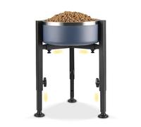 Comedero para perros elevado, soporte para perros de 6,3 a 10,2 pulgadas: WANDGU 4 alturas ajustables para perros, comedero elevado para perros grandes, medianos y pequeños, cuenco no incluido, negro