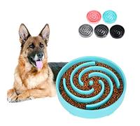 Comedero para perros grande Slow Feeder, laberinto interactivo, antitragar dieta saludable, para detener el desinflado, para perros medianos y grandes (azul)
