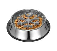 Comedero para perros para comer lentamente contra la ingestión | Silicona Acero Inoxidable Saludable Alimentos para Perros Cachorro Gato Pequeño Grande Mediano Raza Agua Alimentación Comer
