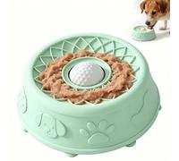 Comedero para perros para golosinas, comedero para perros para golosinas líquidas, de silicona con bola giratoria integrada, cuenco para perros con base de ventosa antideslizante para comer lentamente