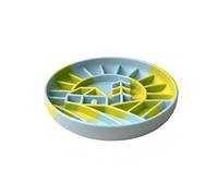Comedero para Perros Tazón Interactivo Plato con Relieve Tipo Laberinto Reduce la Velocidad de Comida Silicona Antideslizante Lavado Rápido Adecuado, Color to 1