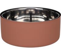 comedero Perro - comedero Xara Rosa salmón Grande - Acero Inoxidable Antideslizante - 1,9L