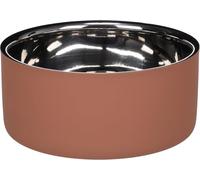 comedero Perro - comedero Xara Rosa salmón Premium - Doble Pared de Acero Inoxidable - 1,2L