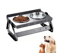 Comedero Perro Elevado: Comedero Alto Perro, Alturas Ajustables, Antideslizante, 2X Cuencos para Perros De Acero Inoxidable, Cuencos Elevados para Perros Pequeños, Medianos Y Grandes