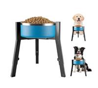 Comedero Perro Elevado: Elevador Comedero Perro de Metal, Comederos Elevado Perros Ajustable en Altura para Perros Pequeños, Medianos y Grandes, Altura y Anchura Ajustables, Negro