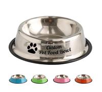 Comedero Perro Personalizado, Cuencos Personalizados para Perros y Gatos con Nombre, Personalizados Cuenco para Mascotas, Antideslizantes con Suela de Silicona para Agua y Comida.