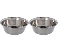 Comedero Perros de Acero Inoxidable Aprox. 4000 ml (Paquete de 2)