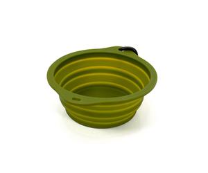 Comedero Plegable para Mascotas Gloria Verde Silicona Aluminio 550 ml