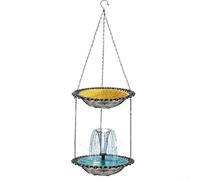 Comedero solar para colibríes con sección funcional de baño para pájaros para atraer y apoyar poblaciones locales de colibríes (gris)