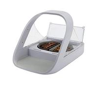 Comedero SureFeed Connect Sure Petcare con lector de microchip y placa de identificación RFID, con aplicación móvil, para comida húmeda y seca, blanco, hub conector, necesita 4 pilas C (no incluidas).