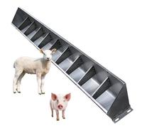 Comedero y bebedero de acero inoxidable para animales, diseño 2 en 1 para alimentación de ganado en pastos, corrales de ovejas y granjas