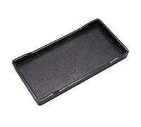 Comedero y Bebedero para Reptiles, Plástico Negro, Plato Cuadrado Antideslizante, 20.5x10.4x2.5 cm, para Tortuga, Lagarto, Camaleón, Iguana