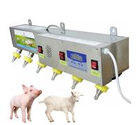 Comederos automáticos de pezones para lechones y corderos, alimentador de leche con sonido simulado, ideal para la cría de granja y gestión de la lactancia del ganado, paquete de 6