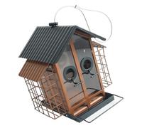 Comederos de pájaros estables resistentes a la intemperie, de metal, duraderos, para colgar en el patio trasero, suministros para colgar al aire libre